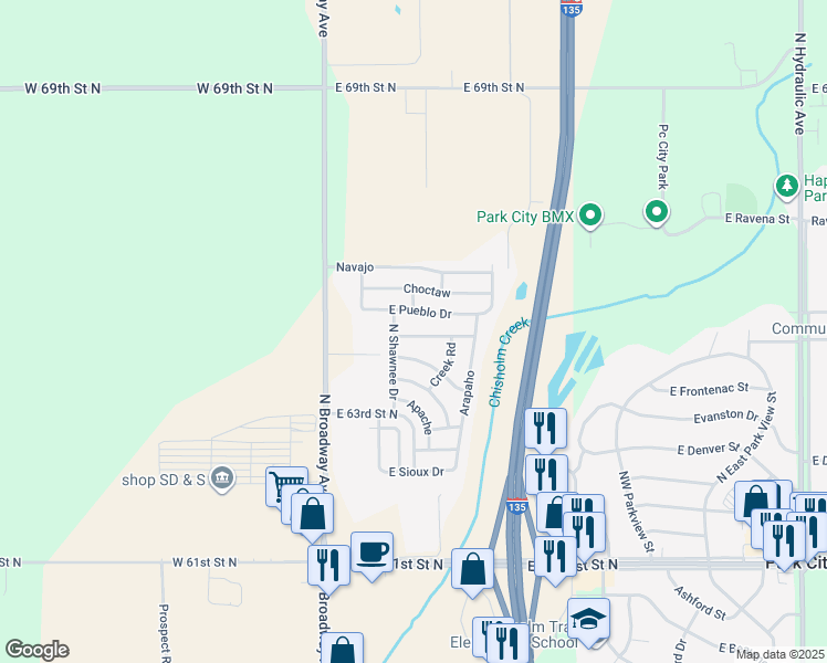 map of restaurants, bars, coffee shops, grocery stores, and more near 2-20 E Seminole Dr in Park City