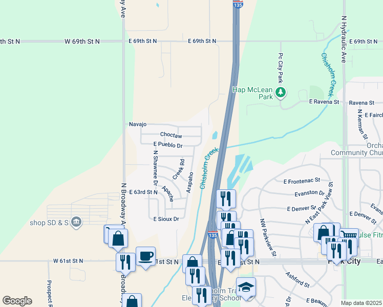 map of restaurants, bars, coffee shops, grocery stores, and more near 30 East Seminole Drive in Park City