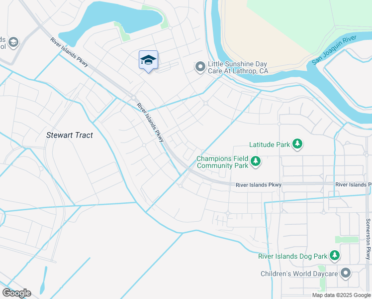 map of restaurants, bars, coffee shops, grocery stores, and more near 17353 Morning View Drive in Lathrop