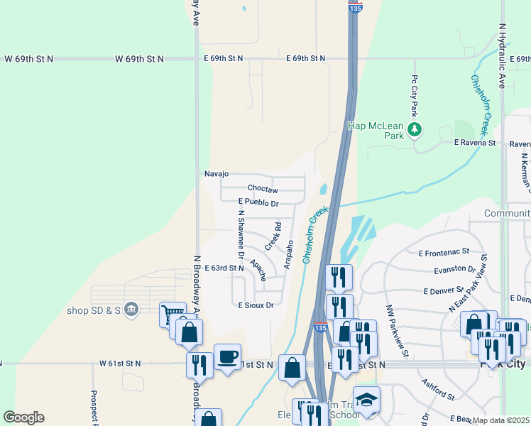 map of restaurants, bars, coffee shops, grocery stores, and more near 2-20 E Seminole Dr in Park City