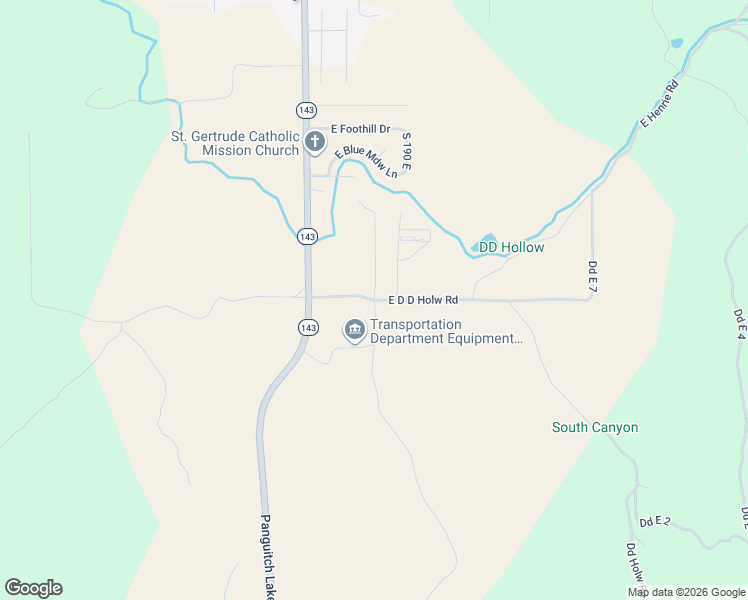 map of restaurants, bars, coffee shops, grocery stores, and more near Dd Hollow Road in Panguitch