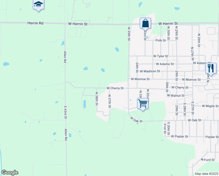map of restaurants, bars, coffee shops, grocery stores, and more near 2298 W Cherry St in Herrin