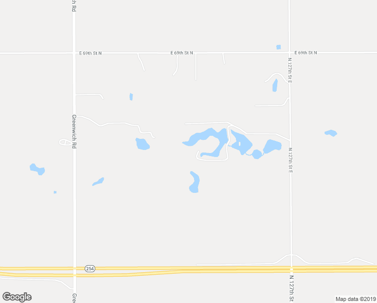 map of restaurants, bars, coffee shops, grocery stores, and more near 6507 North 127th Street East in Wichita