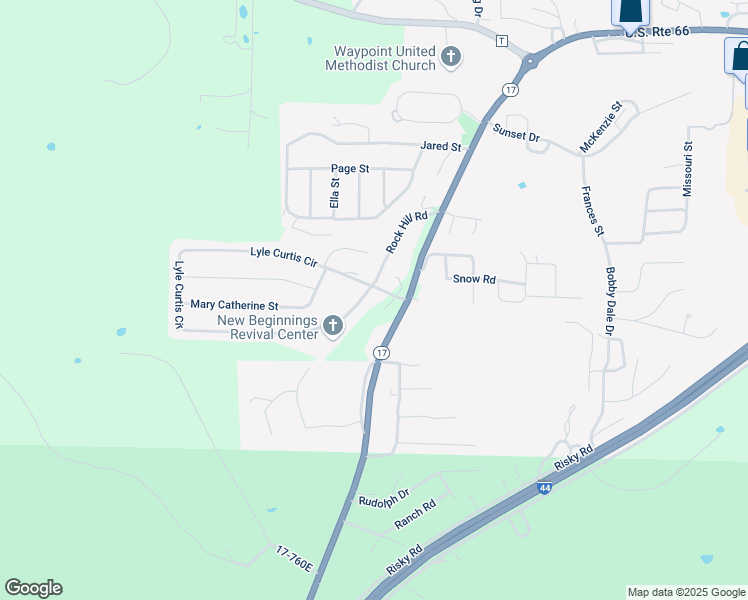 map of restaurants, bars, coffee shops, grocery stores, and more near 24704 Rockdale Drive in Waynesville