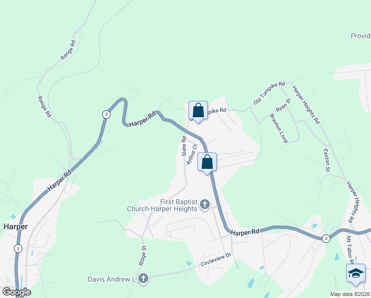 map of restaurants, bars, coffee shops, grocery stores, and more near 771 Circleview Drive in Beckley