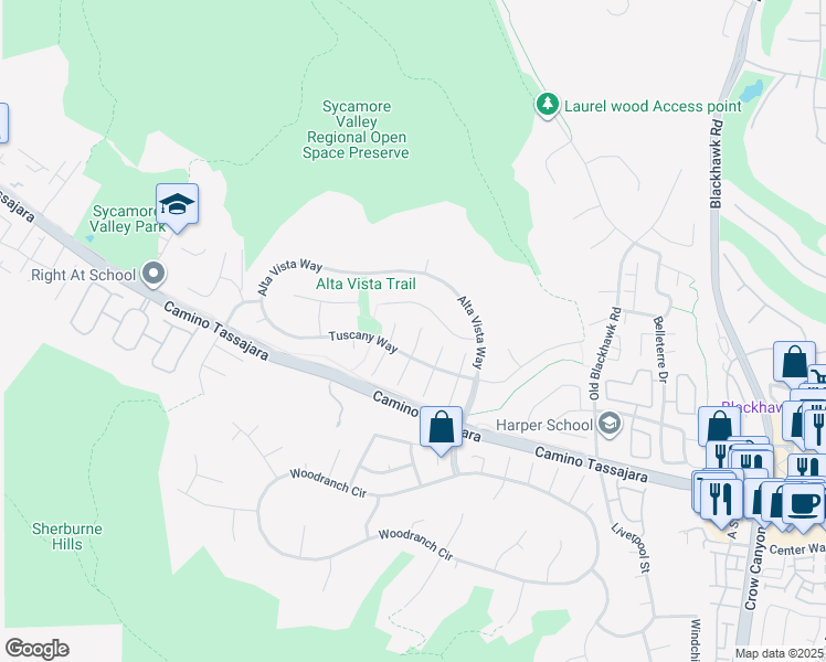 map of restaurants, bars, coffee shops, grocery stores, and more near in Blackhawk
