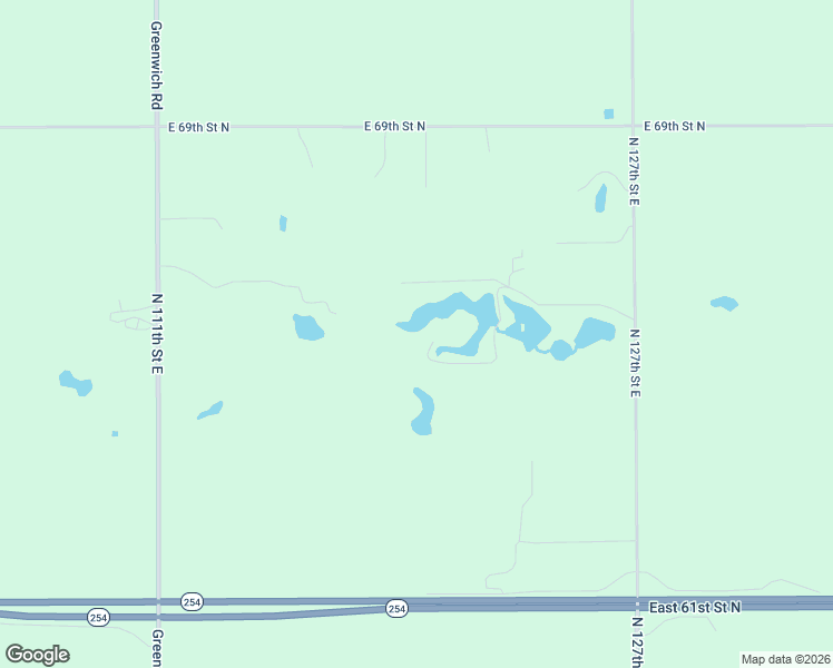 map of restaurants, bars, coffee shops, grocery stores, and more near 6507 N 127th Street East in Wichita
