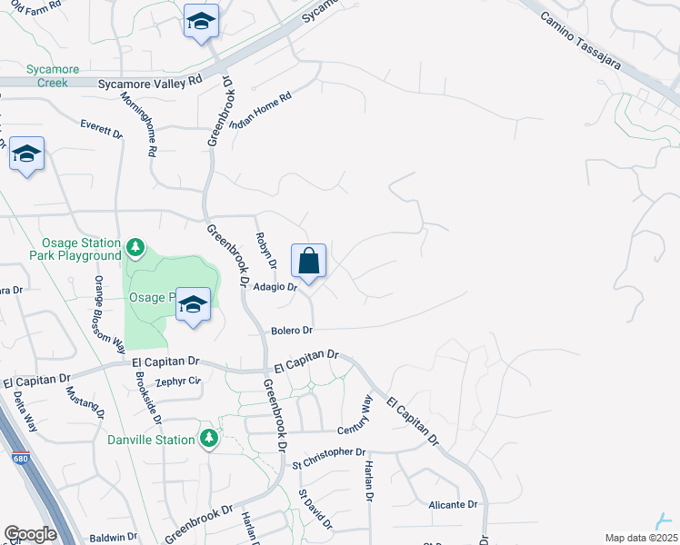 map of restaurants, bars, coffee shops, grocery stores, and more near 1213 Dutch Mill Drive in Danville