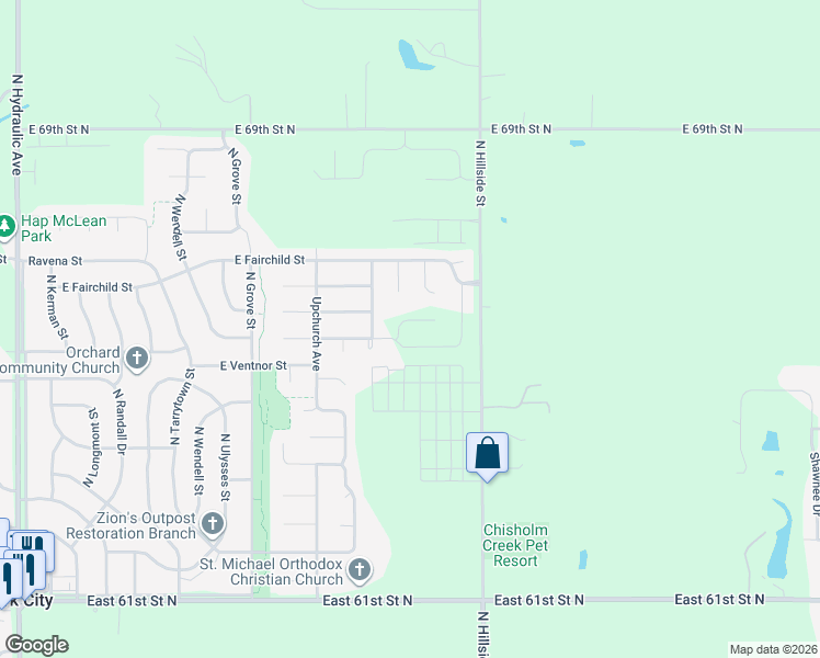 map of restaurants, bars, coffee shops, grocery stores, and more near 2927 East Fairchild Court in Park City