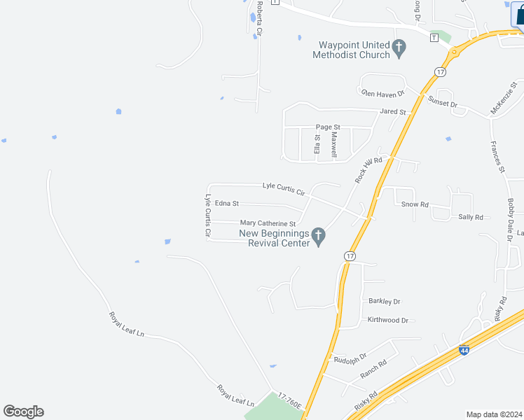 map of restaurants, bars, coffee shops, grocery stores, and more near 119 Edna Street in Waynesville