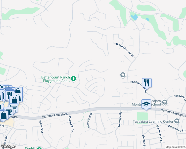 map of restaurants, bars, coffee shops, grocery stores, and more near 28 Blue Haven Court in Danville