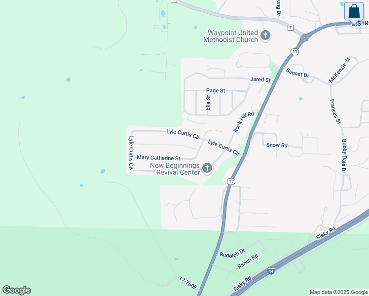 map of restaurants, bars, coffee shops, grocery stores, and more near 129 Edna Street in Waynesville