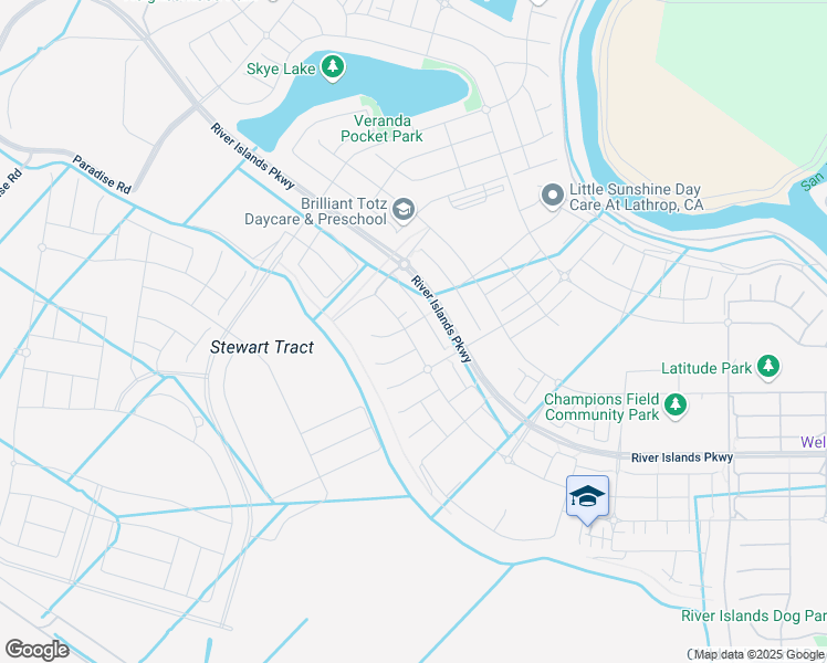 map of restaurants, bars, coffee shops, grocery stores, and more near 3201 W Stewart Rd in Lathrop