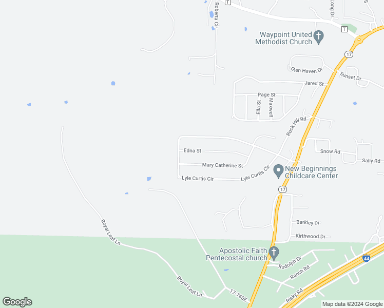 map of restaurants, bars, coffee shops, grocery stores, and more near 109 Edna Street in Waynesville