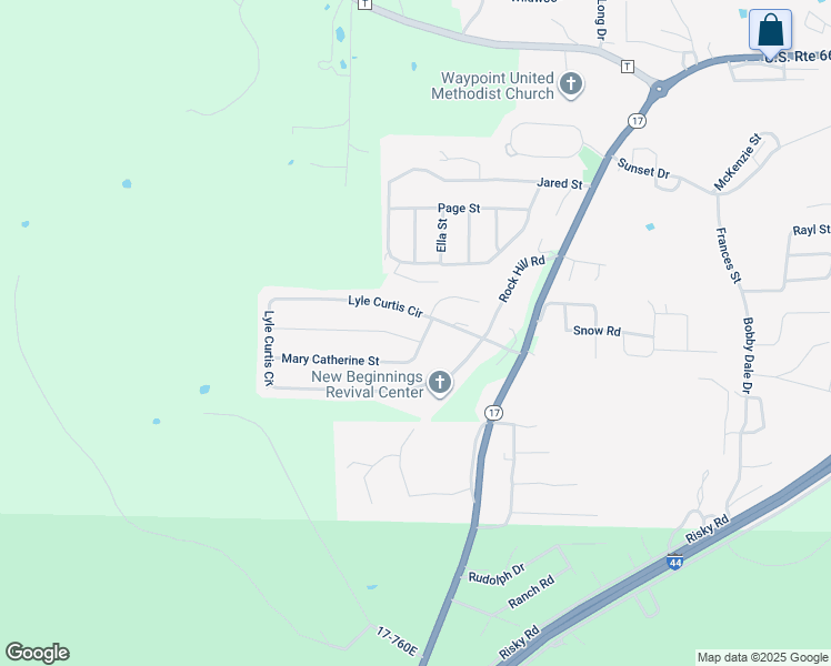 map of restaurants, bars, coffee shops, grocery stores, and more near 136 Edna Street in Waynesville