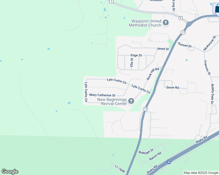 map of restaurants, bars, coffee shops, grocery stores, and more near Edna Street in Waynesville