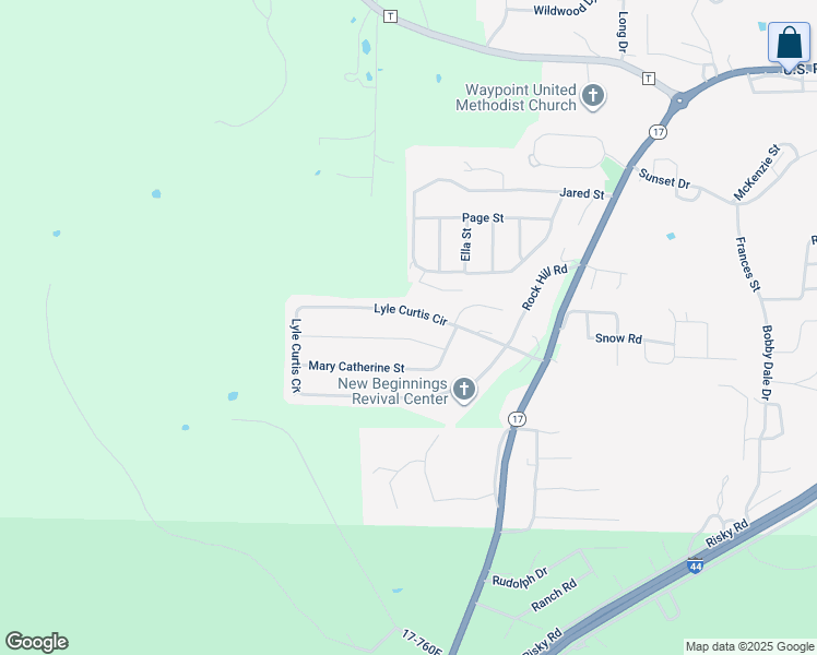 map of restaurants, bars, coffee shops, grocery stores, and more near 129 Edna Street in Waynesville