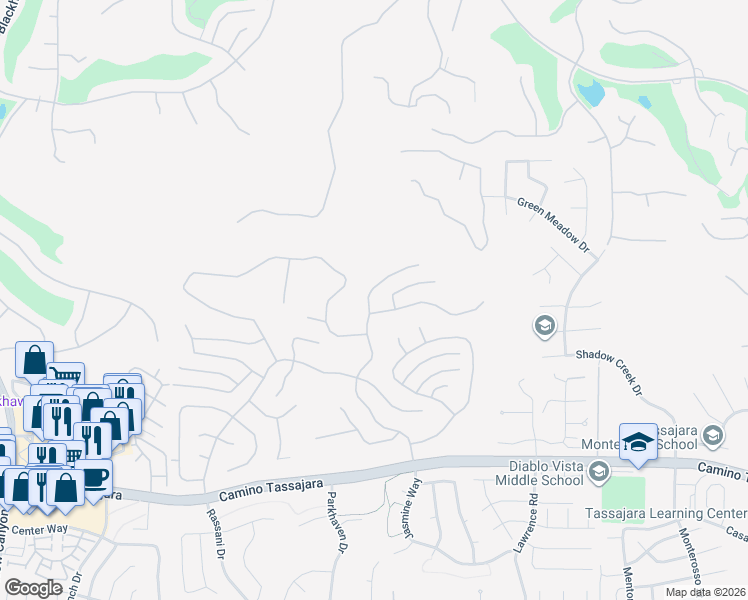 map of restaurants, bars, coffee shops, grocery stores, and more near 4368 Mansfield Drive in Danville