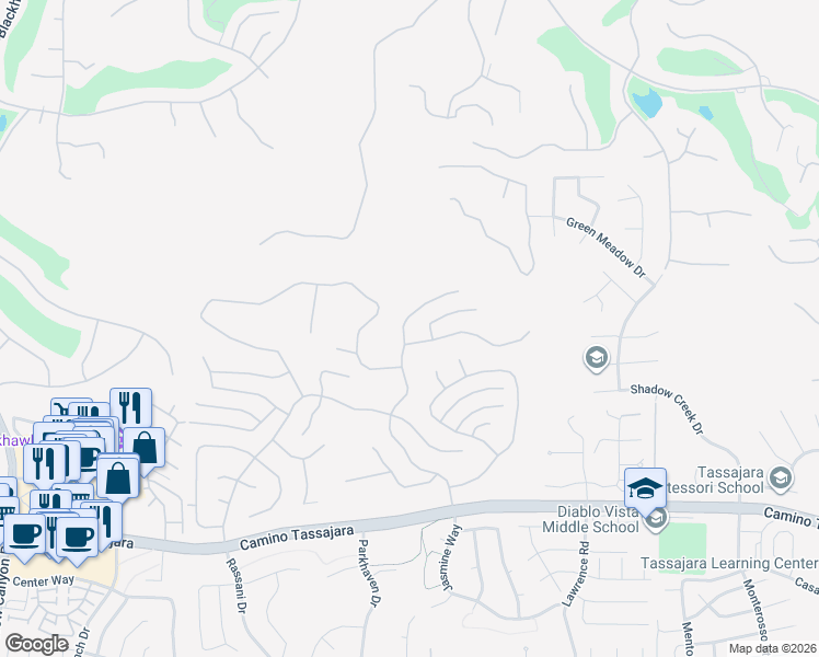 map of restaurants, bars, coffee shops, grocery stores, and more near 4368 Mansfield Drive in Danville