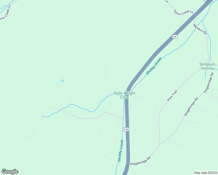 map of restaurants, bars, coffee shops, grocery stores, and more near 126 Anderson Lane in Lovingston