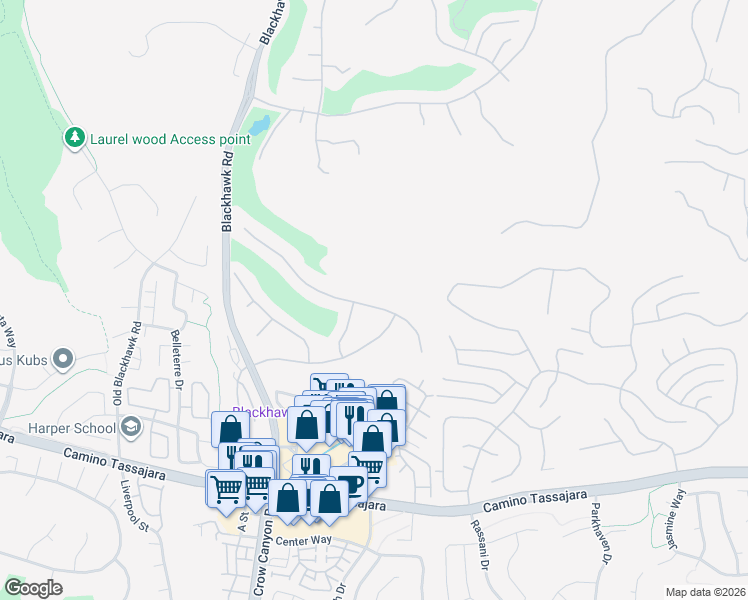 map of restaurants, bars, coffee shops, grocery stores, and more near 4089 Sugar Maple Drive in Danville