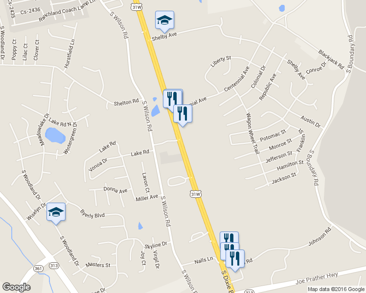 map of restaurants, bars, coffee shops, grocery stores, and more near 8360 South Dixie Boulevard in Radcliff