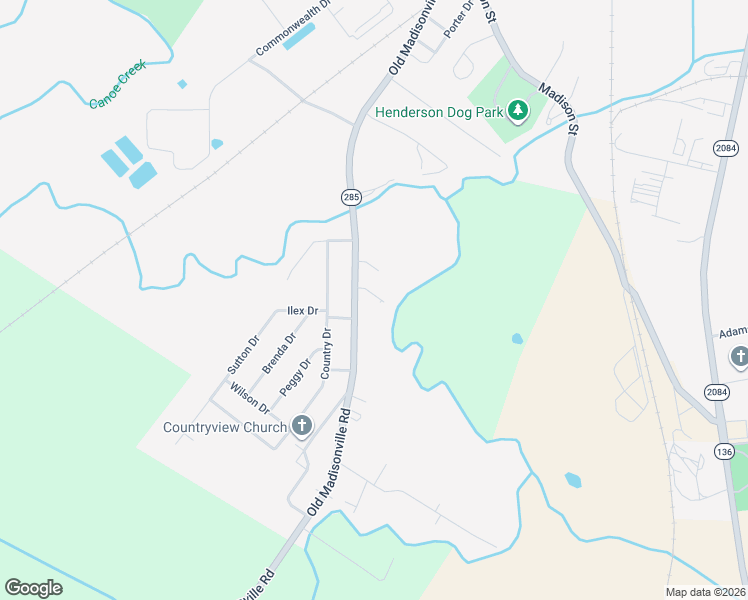 map of restaurants, bars, coffee shops, grocery stores, and more near Sterling Creek Drive in Henderson