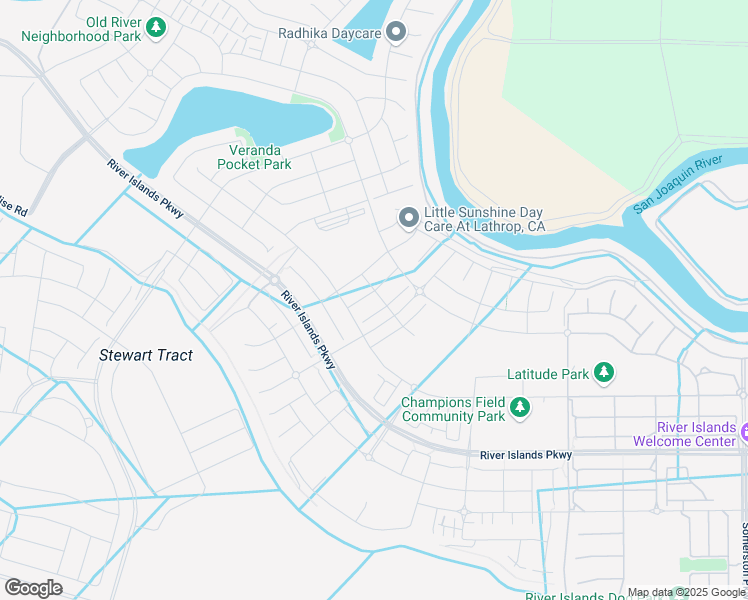 map of restaurants, bars, coffee shops, grocery stores, and more near 16777 Cohen Road in Lathrop