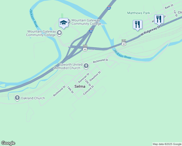 map of restaurants, bars, coffee shops, grocery stores, and more near in Selma