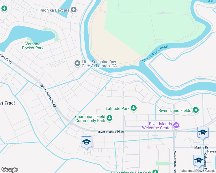 map of restaurants, bars, coffee shops, grocery stores, and more near 16998 Chopin Court in Lathrop