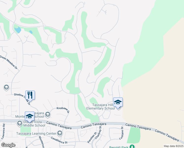 map of restaurants, bars, coffee shops, grocery stores, and more near 118 Deer Ridge Place in Danville