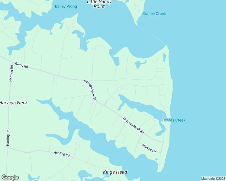 map of restaurants, bars, coffee shops, grocery stores, and more near 134 Bowsprit Lane in Heathsville