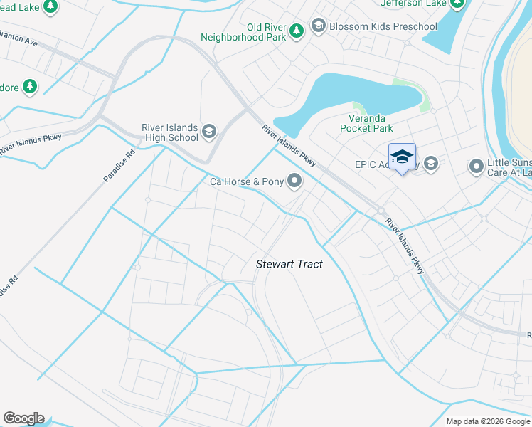 map of restaurants, bars, coffee shops, grocery stores, and more near 17040 Aldergrove Court in Lathrop