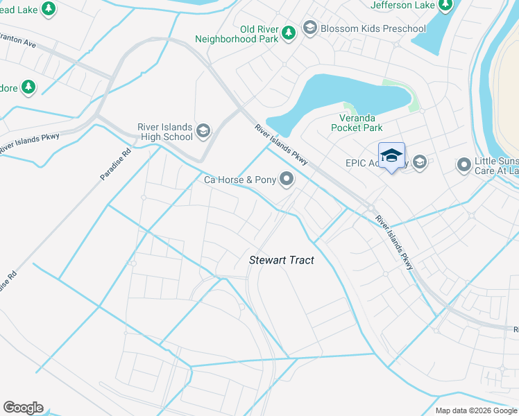 map of restaurants, bars, coffee shops, grocery stores, and more near 17061 Aldergrove Court in Lathrop