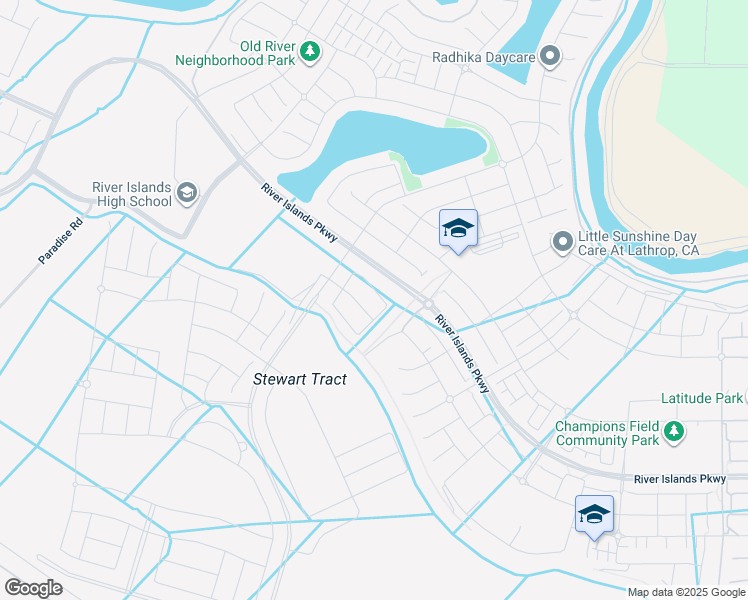 map of restaurants, bars, coffee shops, grocery stores, and more near 3060 Benetti Street in Lathrop