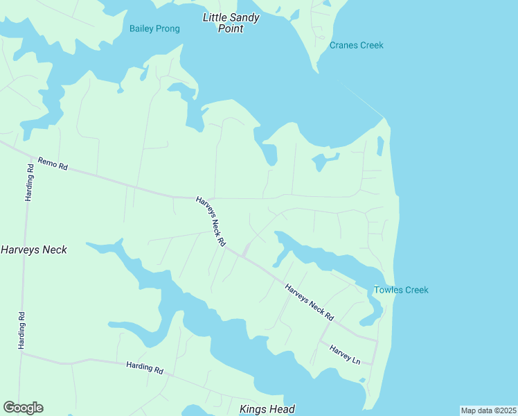 map of restaurants, bars, coffee shops, grocery stores, and more near 134 Bowsprit Lane in Heathsville