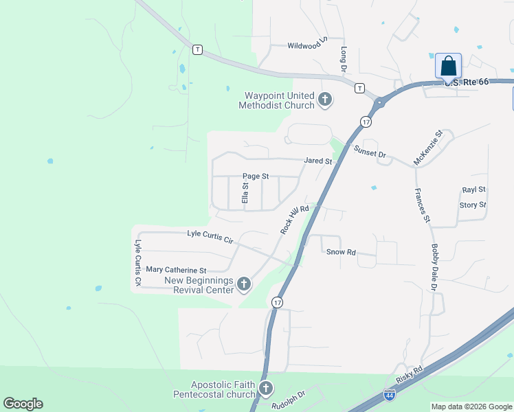 map of restaurants, bars, coffee shops, grocery stores, and more near 103 Maxwell in Waynesville