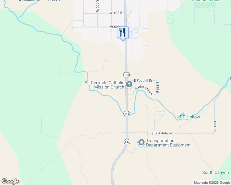 map of restaurants, bars, coffee shops, grocery stores, and more near in Panguitch