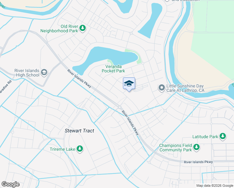 map of restaurants, bars, coffee shops, grocery stores, and more near 3039 Paxton Street in Lathrop