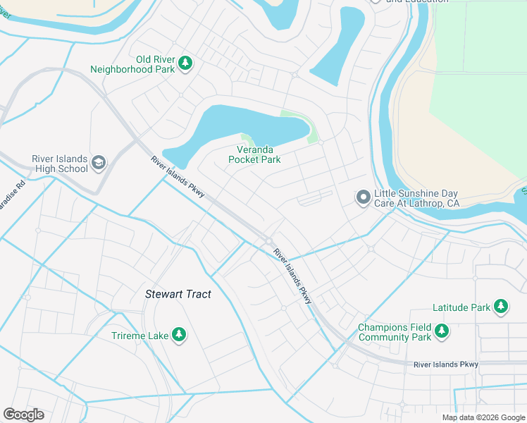 map of restaurants, bars, coffee shops, grocery stores, and more near 3039 Paxton Street in Lathrop