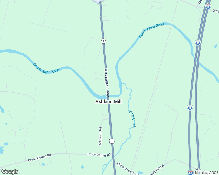 map of restaurants, bars, coffee shops, grocery stores, and more near 14493 Washington Highway in Ashland