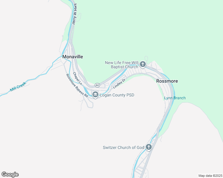 map of restaurants, bars, coffee shops, grocery stores, and more near Rossmore Bypass Road in Logan