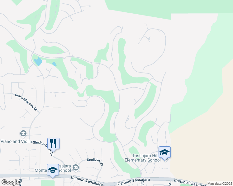 map of restaurants, bars, coffee shops, grocery stores, and more near 5408 Blackhawk Drive in Danville