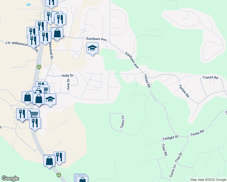 map of restaurants, bars, coffee shops, grocery stores, and more near 15838 Tamarack Lane in Saint Robert