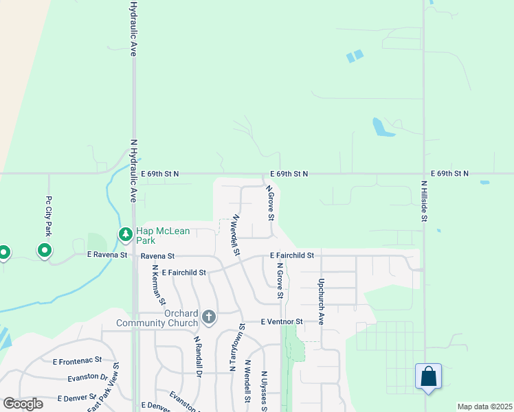 map of restaurants, bars, coffee shops, grocery stores, and more near 6914 Wendell Court in Park City