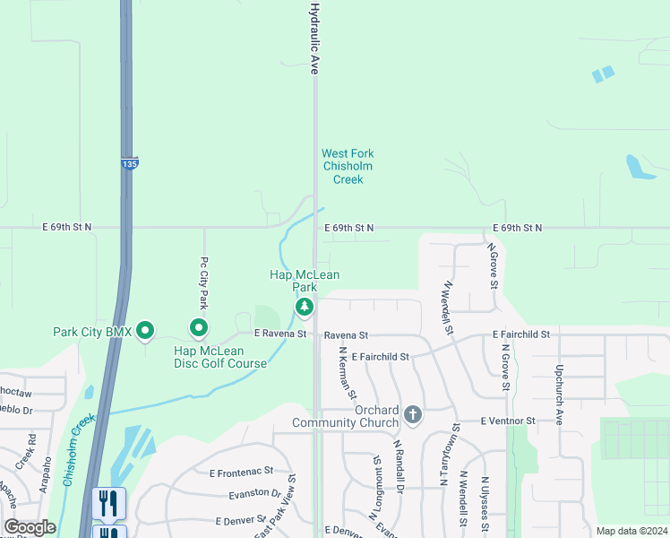 map of restaurants, bars, coffee shops, grocery stores, and more near 6798 North Hydraulic Avenue in Park City