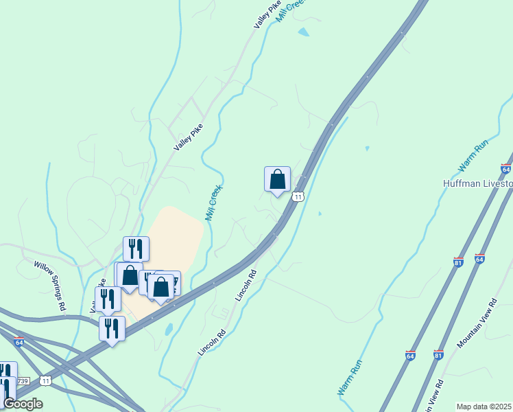 map of restaurants, bars, coffee shops, grocery stores, and more near 30 Lone Wolf Lane in Lexington