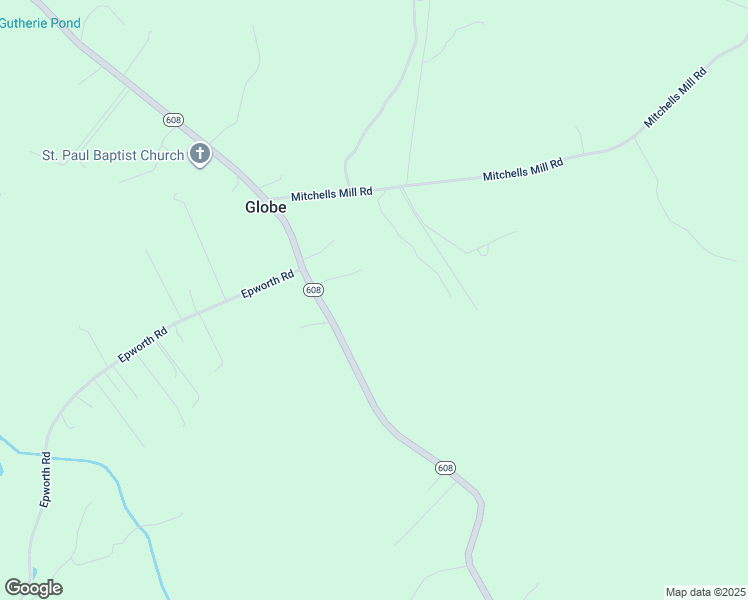 map of restaurants, bars, coffee shops, grocery stores, and more near 1540 Globe Road in Aylett
