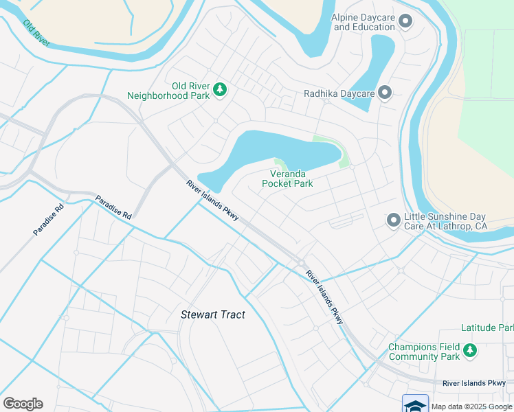 map of restaurants, bars, coffee shops, grocery stores, and more near 3637 West Stewart Road in Lathrop