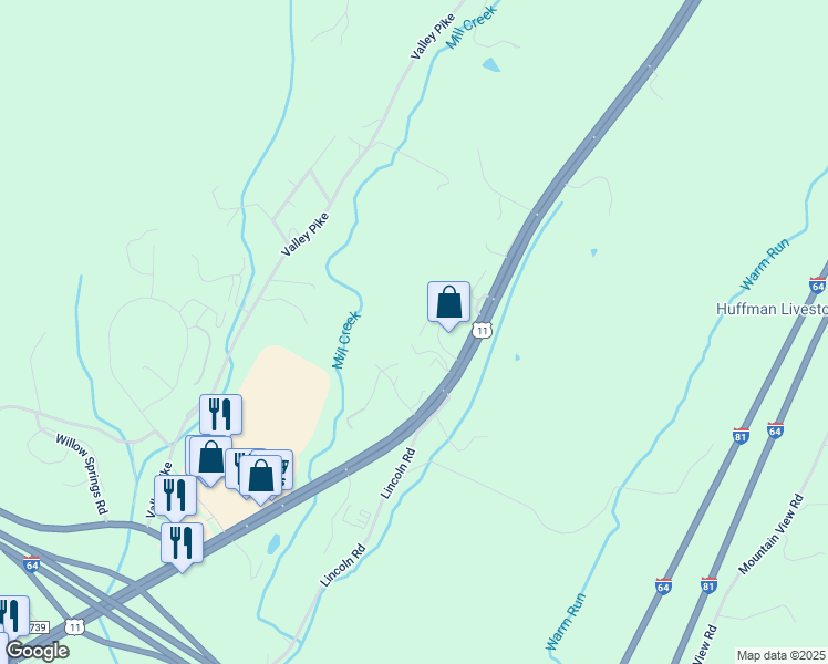 map of restaurants, bars, coffee shops, grocery stores, and more near 30 Lone Wolf Lane in Lexington
